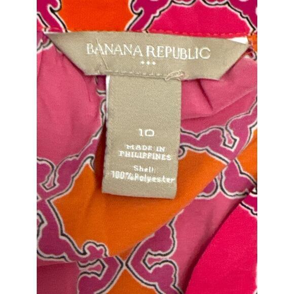 Banana Republic Orange and Pink Maxi Dress Size 10 - Picture 7 of 7